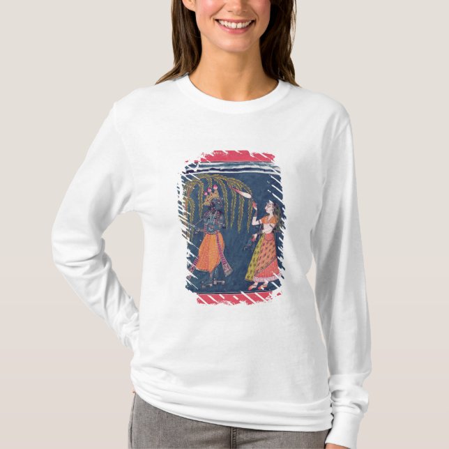 Camiseta Krishna que joga uma flauta, 'do Vahula (Frente)