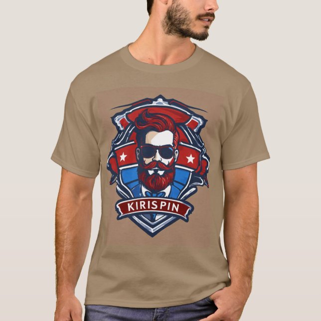 Camiseta Krispin - Logotipo e título do Compro Barber (Frente)