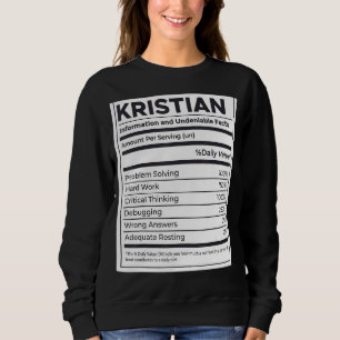 Camiseta Kristian Nutrition Information Problem Resolvendo