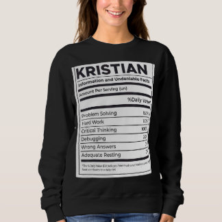 Camiseta Kristian Nutrition Information Problem Resolvendo 