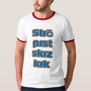 Camiseta Krk do skrz do prst de Strč (língua-tornado checo