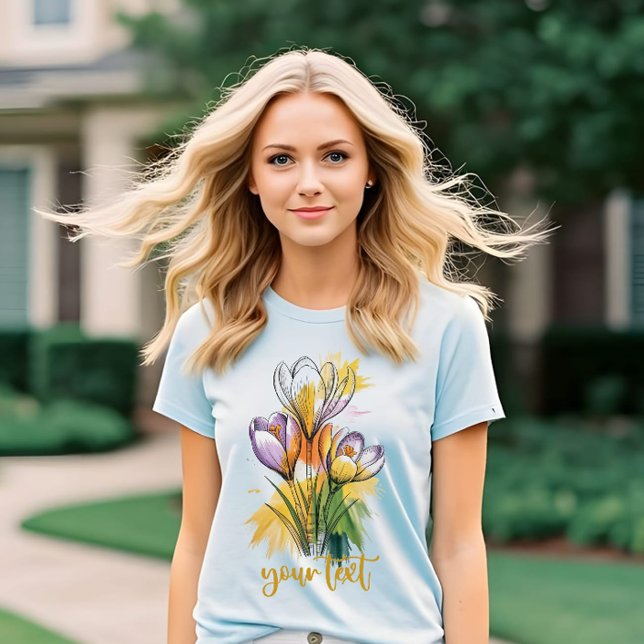 Camiseta Krocuses menina floral  (enjoy originality)