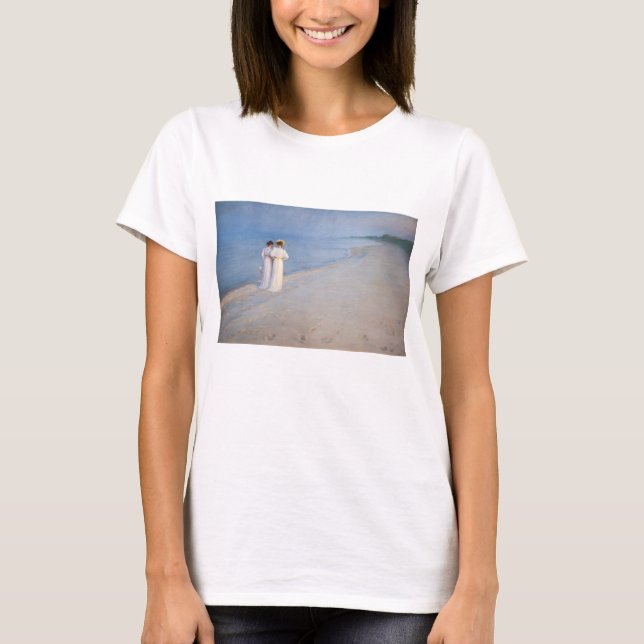 Camiseta Kroyer - Noite de Verão em Skagen Beach (Frente)