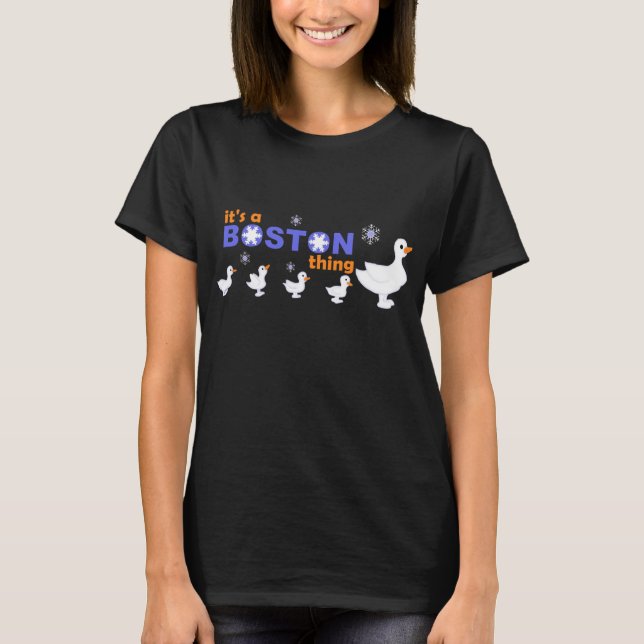 Camiseta KRW abre caminho para Snowmen Boston Long Sleeve T (Frente)