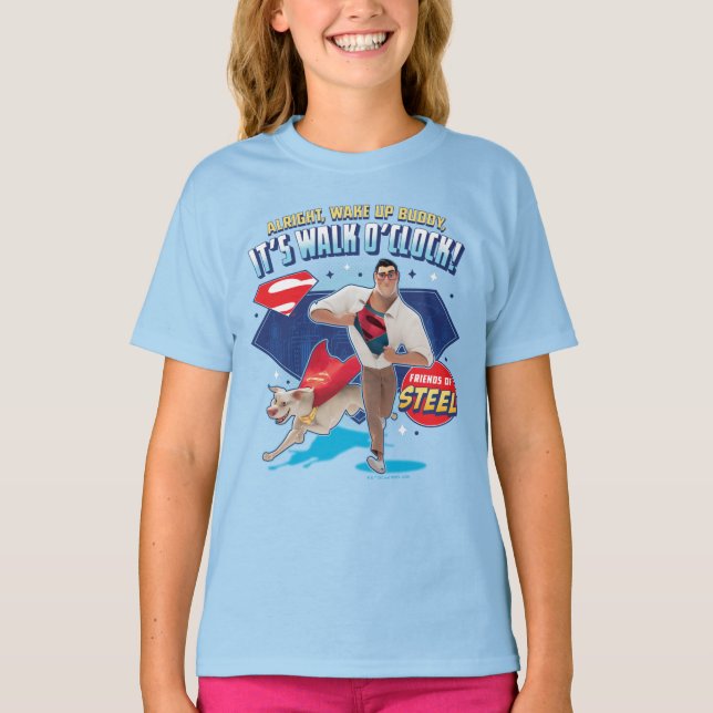 Camiseta Krypto & Superman - É Walk O'Clock! (Frente)