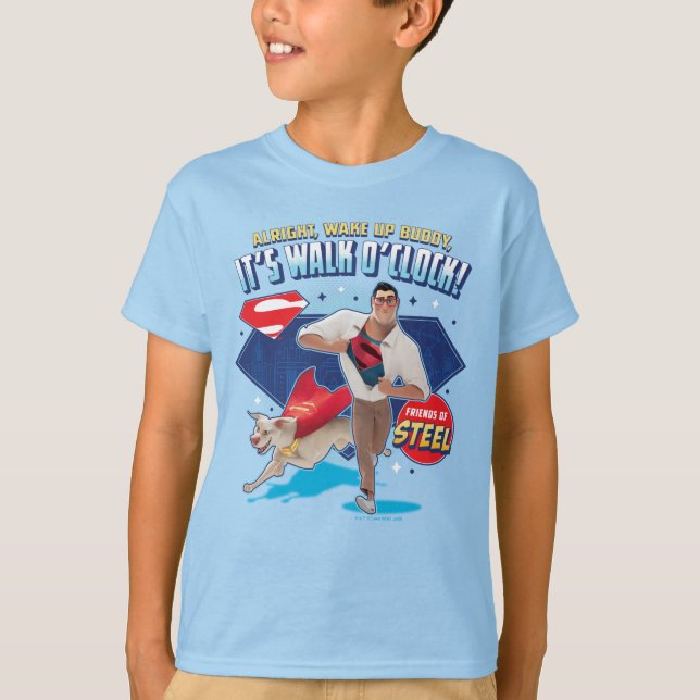 Camiseta Krypto & Superman - É Walk O'Clock! (Frente)