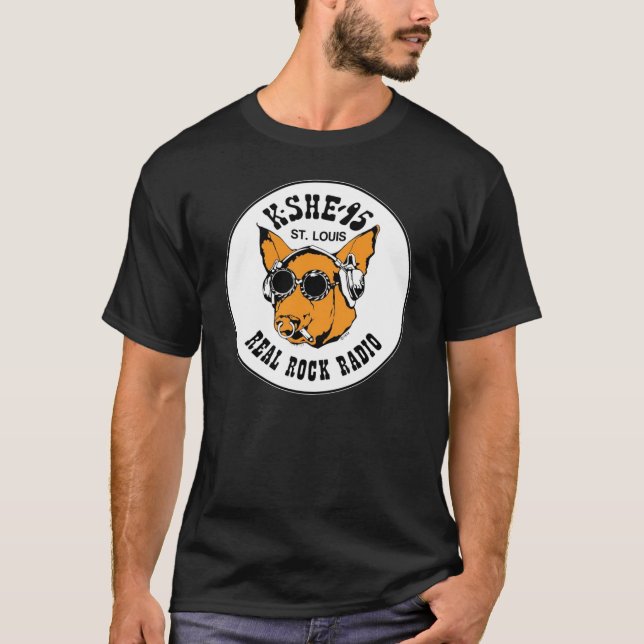 Camiseta KSHE 95 Cachorro EngraçadoKSHE 95 Copiar o Dia das (Frente)