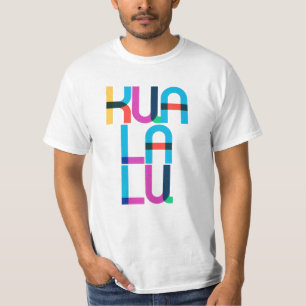 Camiseta Kuala Lumpur Malásia Letras de Pop Art