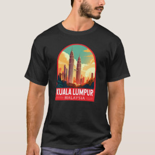 Camiseta Kuala Lumpur Malásia - Viagem Art Vintage