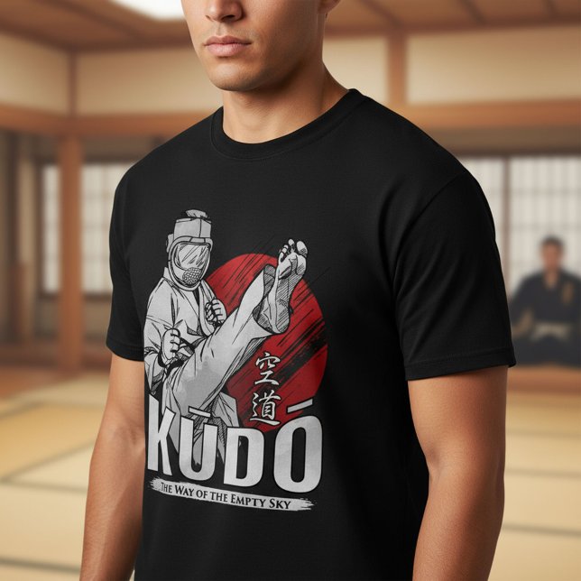 Camiseta Kudo Martial Art - Fighter and Kanji Design (Criador carregado)