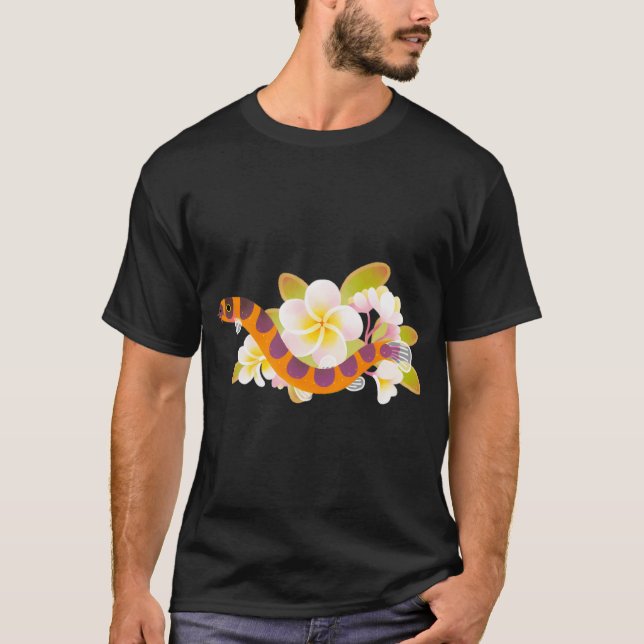 Camiseta Kuhli loach e plumeria (Frente)