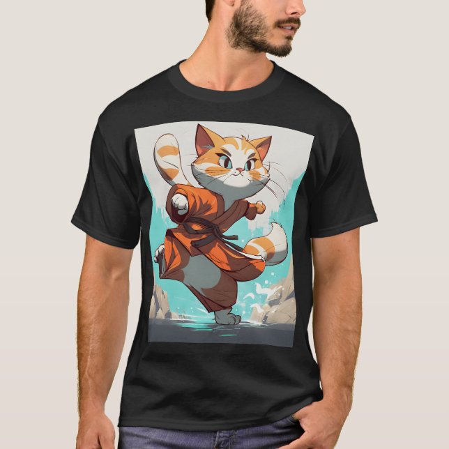 Camiseta Kung Fu cat (Frente)