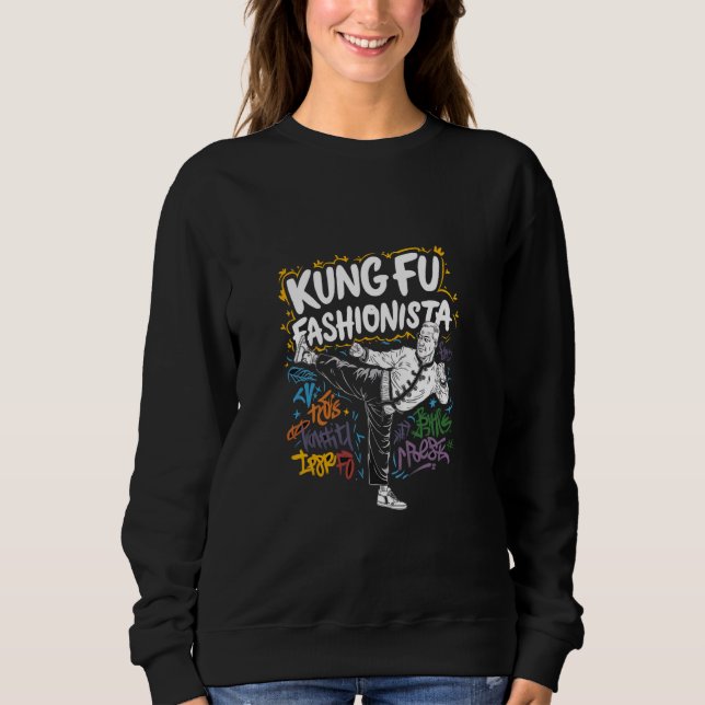 Camiseta Kung Fu Fashionista Retro Artes Marciais Urbanas (Frente)