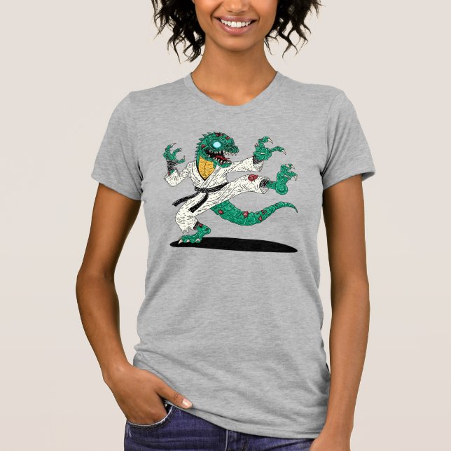 Camiseta Kung Fu Lizard Zombie (Frente)