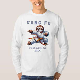 Camiseta Kung Fu Marcial Artes Personalizadas Nome Data
