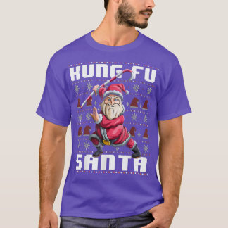 Camiseta Kung Fu Papais noeis de Natal Feio