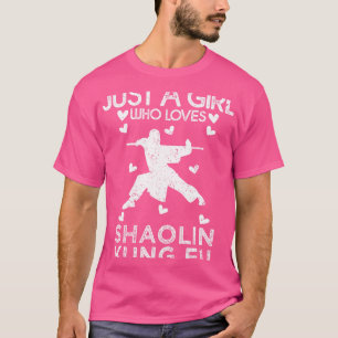 Camiseta Kung Fu Tee Para Mulheres Apenas Uma Menina Que Am