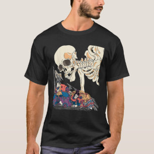 Camiseta Kuniyoshi Samurai Matando Skeleton Specter ukiyo e