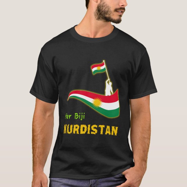 Camiseta Kurdishkurd Kurdistan Flag (Frente)