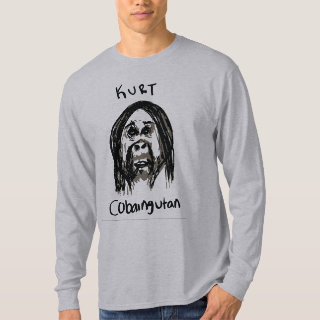 Camiseta Kurt Cobain Hand Drawn Grungy (Frente)