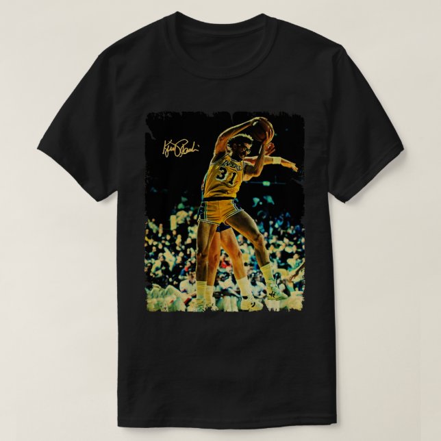 Camiseta Kurt Rambis Vintage Design De Basquete 1 (Frente do Design)