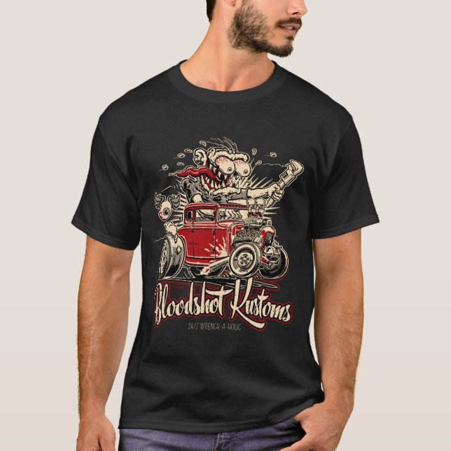 Camiseta Kustoms com sangue - Monstro Weirdo (Frente)