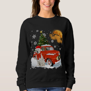 Camiseta Kuvasz Vintage Vagão Vermelho Caminhão Árvore de N