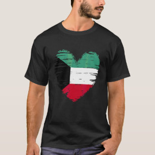 Camiseta Kuwait Heart Kuwaitiano Flag Orgulho Kuwaitiano