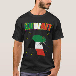 Camiseta Kuwait,mapa do Kuwait,Bandeira do Kuwait,Bandeira