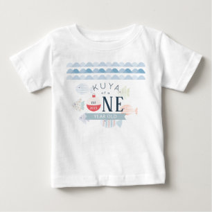 Camiseta Kuya de um menino de um ano de idade pescando no 1