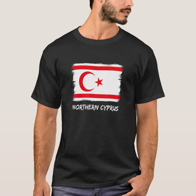 Camiseta Kuzey Kibris Norte Bandeira Chipre (Frente)