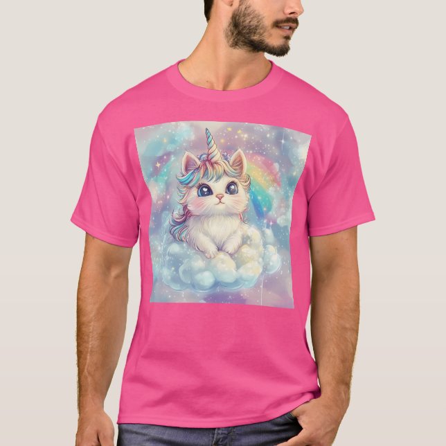 Camiseta Kwaii Cat Unicorn (Frente)