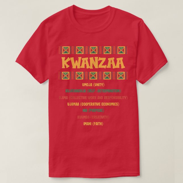 Camiseta Kwanzaa, África do Natal (Frente do Design)