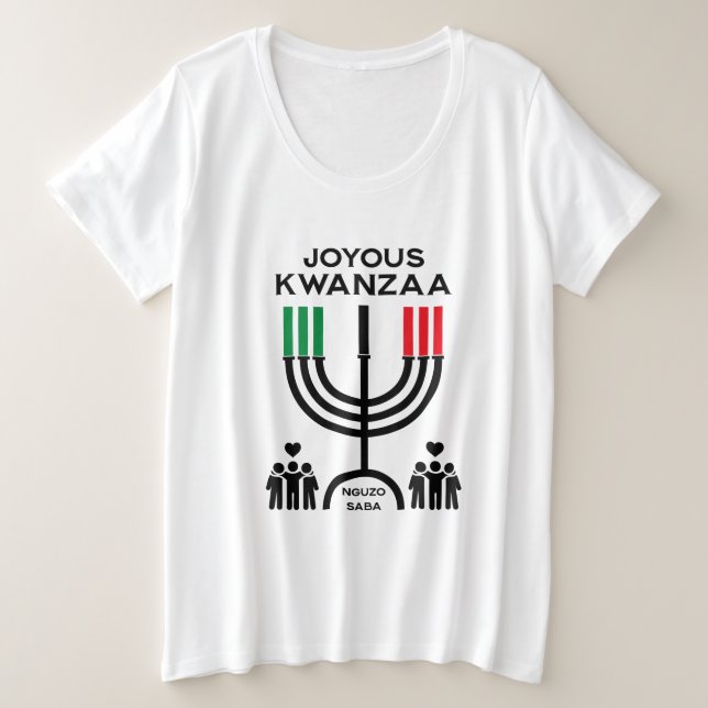 Camiseta Kwanzaa Alegre (Frente do Design)