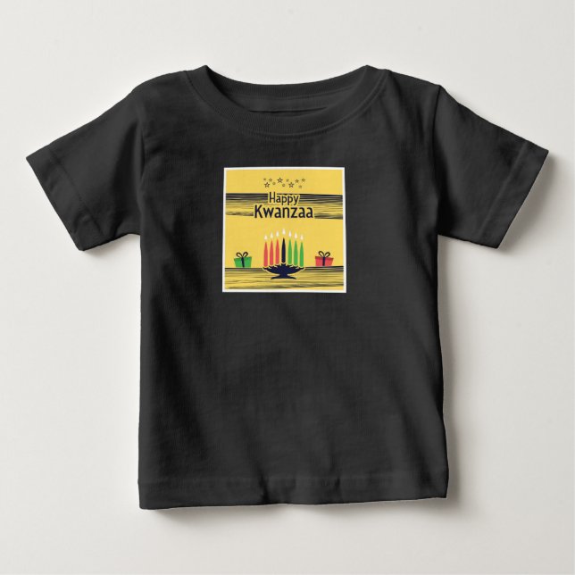 Camiseta Kwanzaa Cute Black (Frente)
