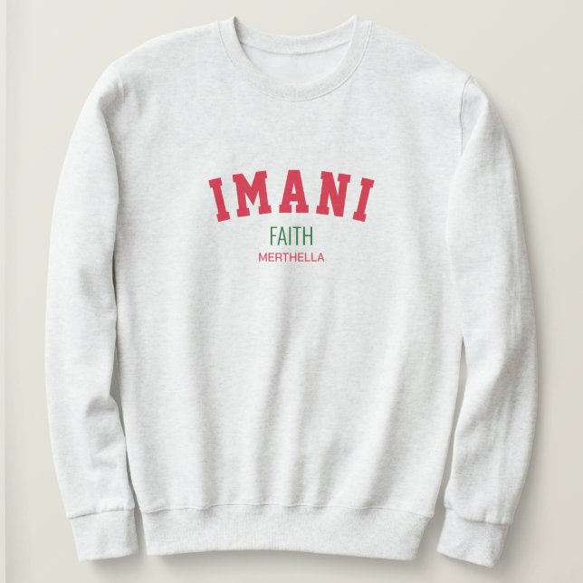 Camiseta Kwanzaa IMANI Faith Personalizado (Frente do Design)