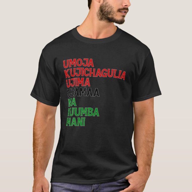 Camiseta Kwanzaa Kinara Set Para Crianças Homens Mulheres S (Frente)