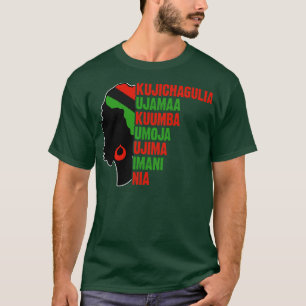 Camiseta Kwanzaa Os Sete Princípios de Kwanzaa