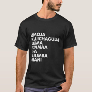 Camiseta Kwanzaa Sete Princípios