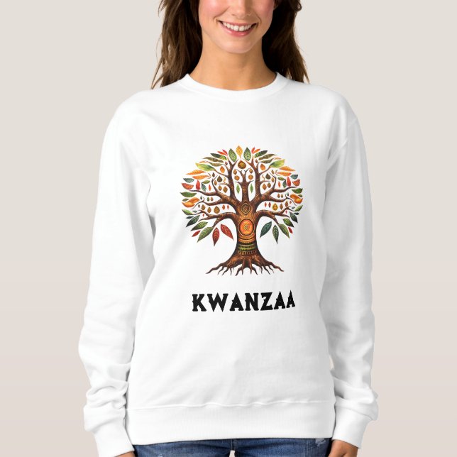 Camiseta Kwanzaa SweatShirt da mulher (Frente)
