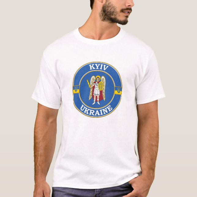 Camiseta Kyiv Ucrânia - Círculo Redondo Emblem (Frente)