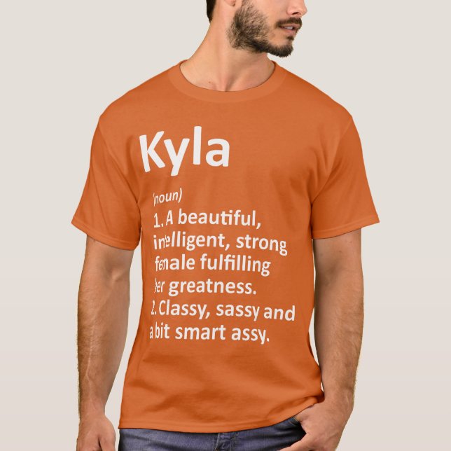 Camiseta KYLA Definition Personalized Name Funny Christmas  (Frente)