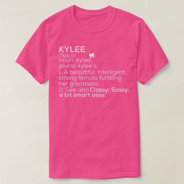 Camiseta Kylee Name Kylee Definition Kylee Nome feminino Ky (Frente do Design)