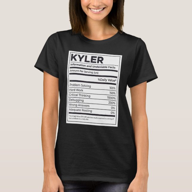 Camiseta Kyler Nutrition Information Problem Solving Duro W (Frente)
