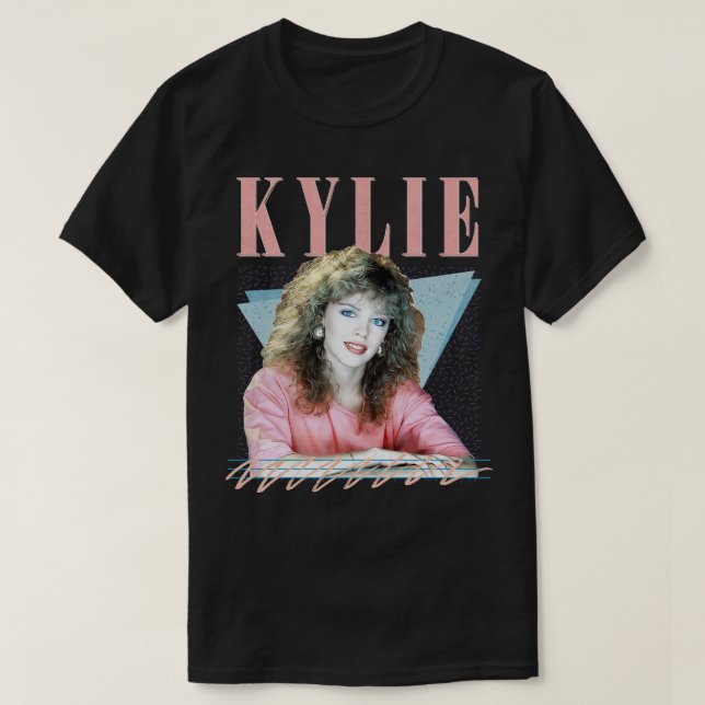 Camiseta Kylie 80s Design do ventilador retrô (Frente do Design)