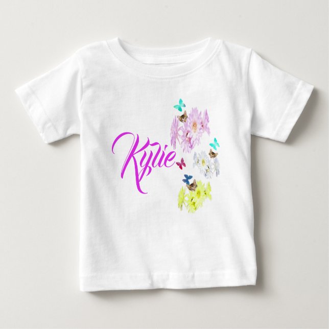 Camiseta Kylie, Nome Com Gatinhos,  (Frente)