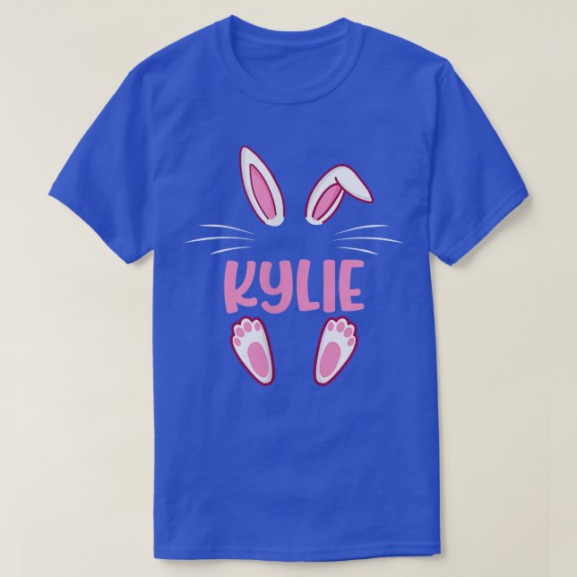 Camiseta KYLIE Páscoa Bunny Novelty Engraçada Mulheres Pers (Frente do Design)