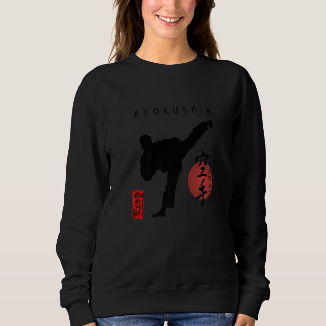 Camiseta Kyokushin Instructor Design Japanese Kanji Calligr (Frente)