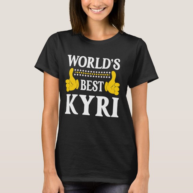 Camiseta Kyri Personal Name Funny First Name World's Best K (Frente)