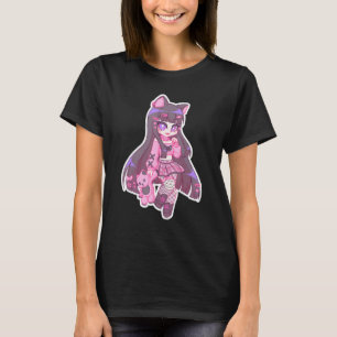 Camiseta Kyuuchandesu Neko Emo Girl Cat Alt Girl